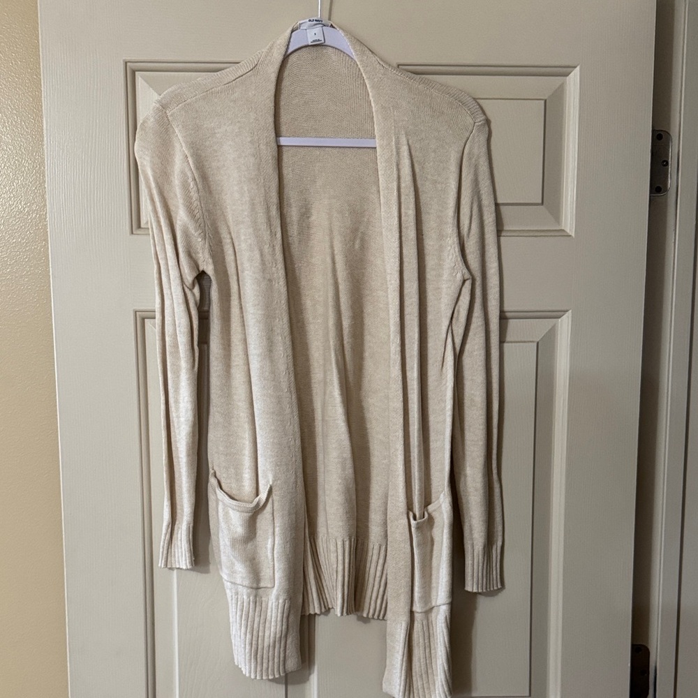 Old Navy Beige Open Front Cardigan